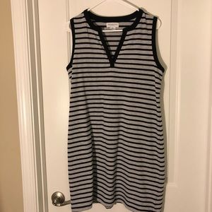 Black Grey Stripe Dress